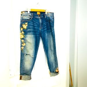 Driftwood embroidered jeans